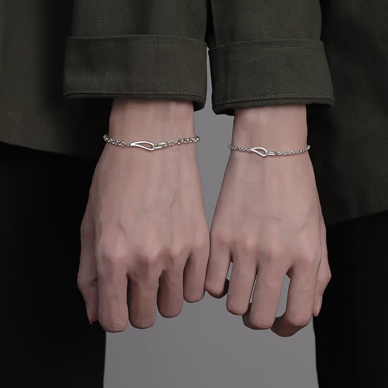 New Water Drop Bracelet Pair Couple Style Niche Design Jewelry Tear Hand Accessories Qixi Festival Gift For Girlfriend