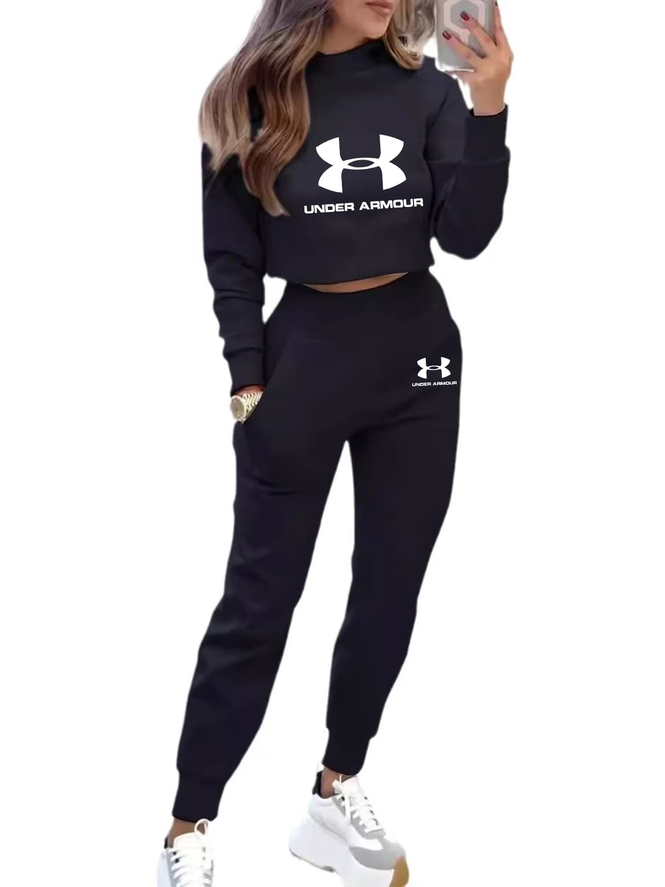 Ensemble pull-over imprimé sport tendance pour femme, best-seller printemps-automne