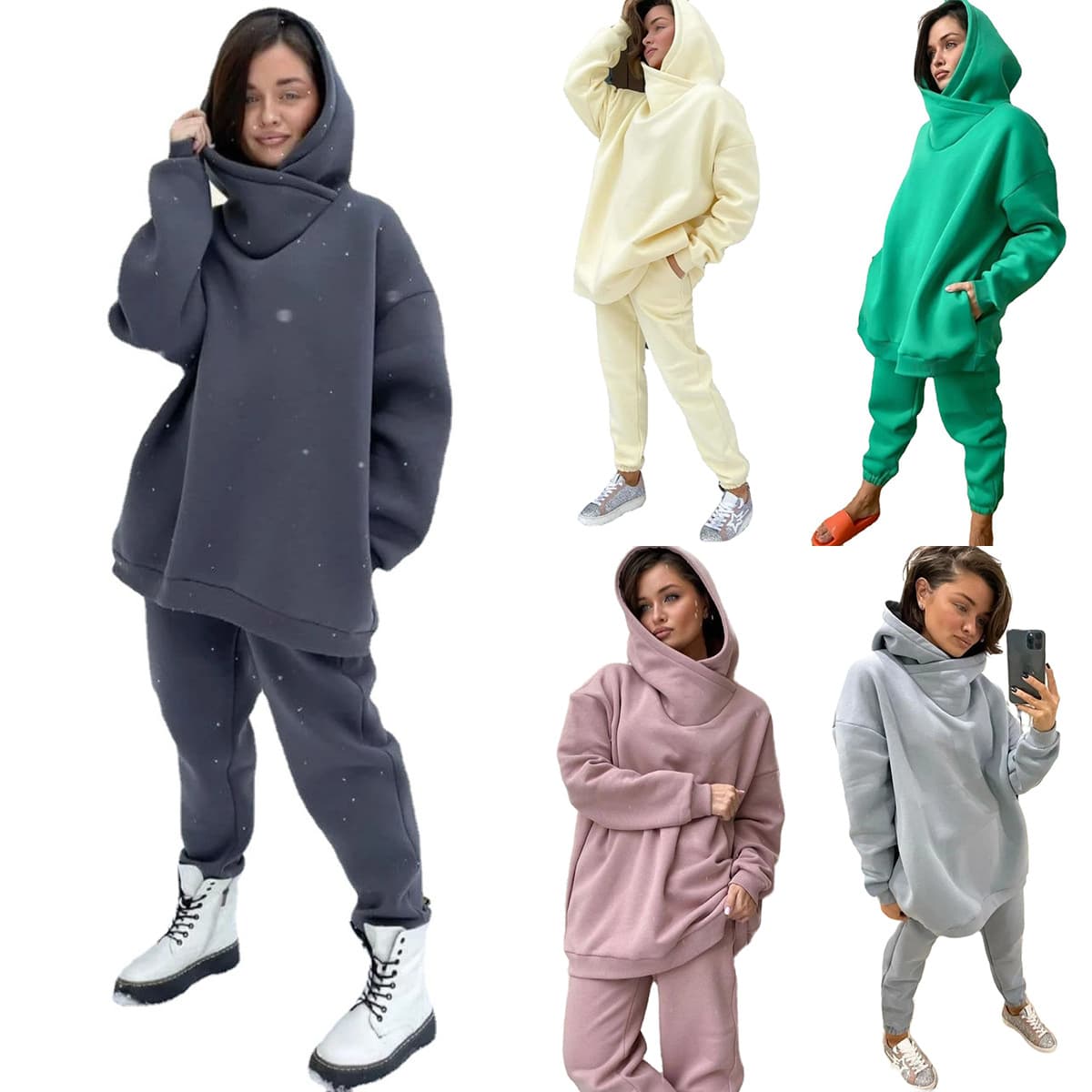 Women's Fashion And Leisure Sweatshirt Four-piece Two-piece Suit
