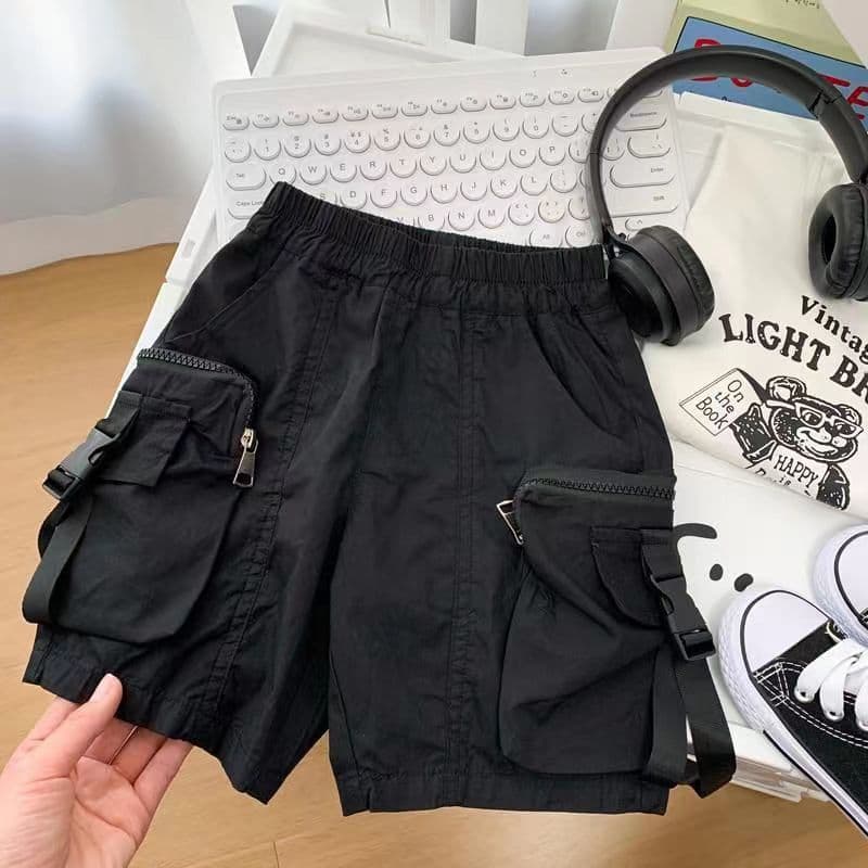 Kid's Clothing Boys and girls summer shorts baby stylish children's personality trend Internet celebrity fashionable big pocket workwear shorts