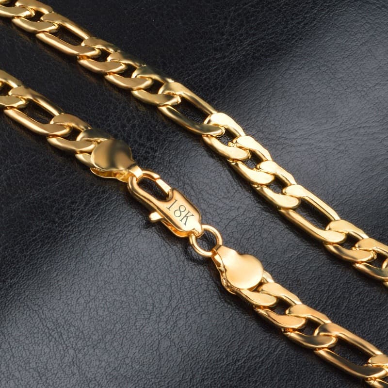 Jewelry 8mm Side Gold Room One Figaro Men's Necklace Jewelry