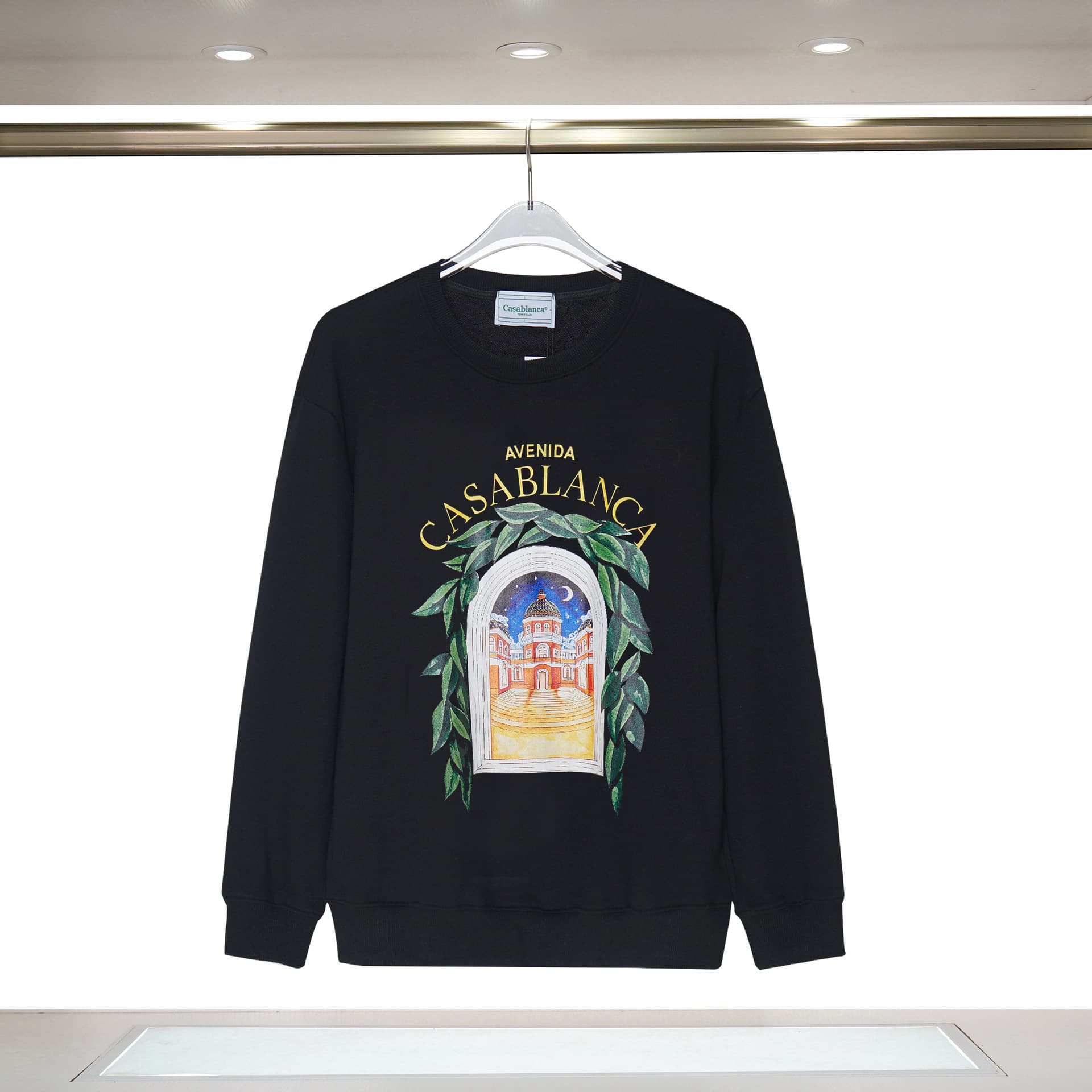 Casablanca Automne/Hiver Nouveau Col Rond Lettre Imprimé Étoile Même Style Pull Tendance
