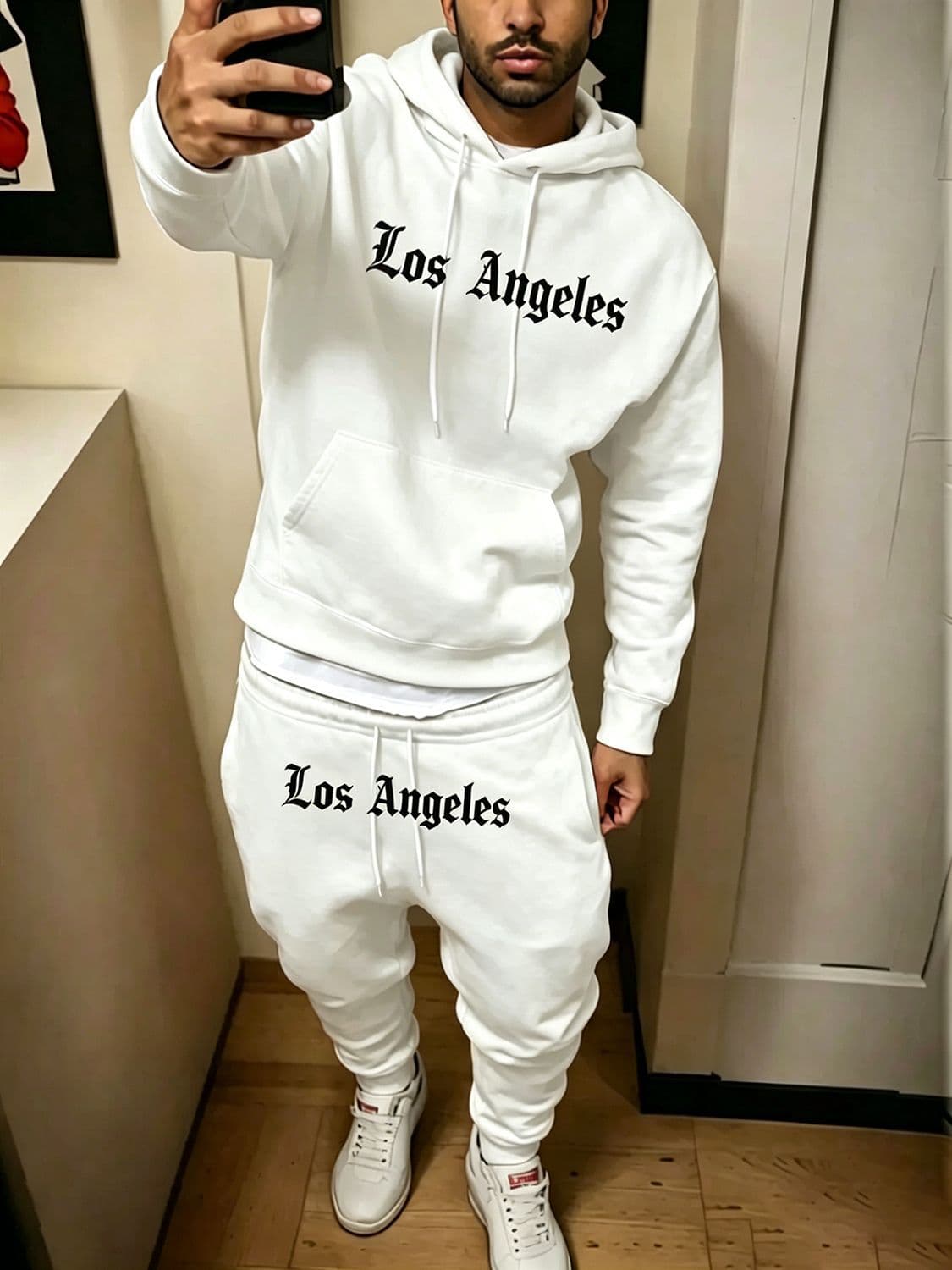 Sweat-shirt à capuche imprimé chaud pour homme, idéal pour l'automne et l'hiver. Style décontracté et tendance, avec inscription.