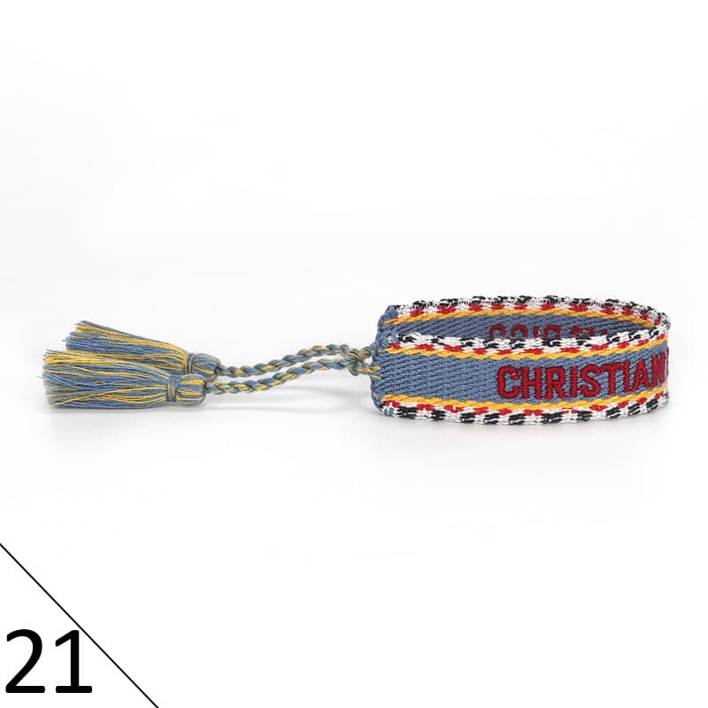 Bracelet unisexe tendance avec lettres tressées