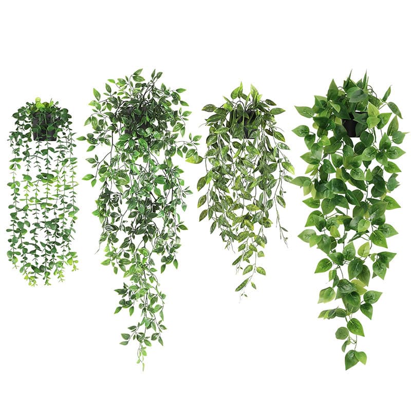 Potted fake hanging plant pothos mandala with potted room desk decoration flower