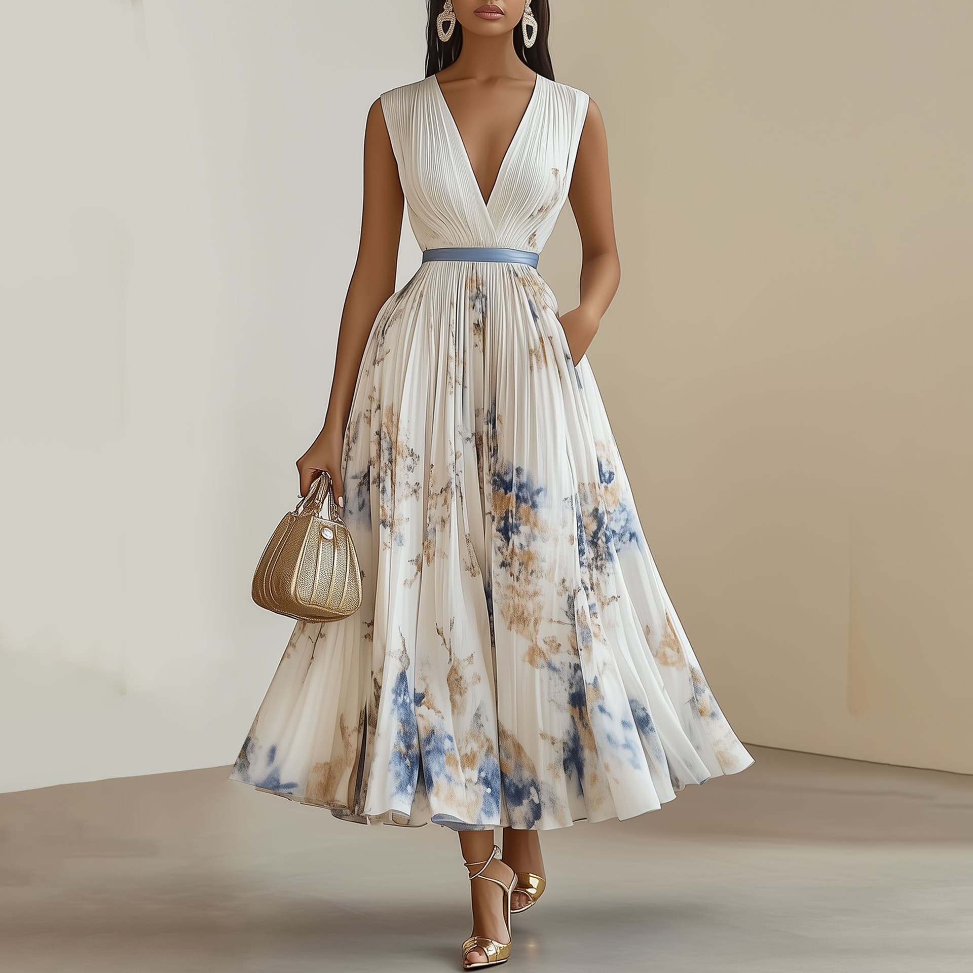 Women's Clothing 2025 Hot Selling Printed Dress