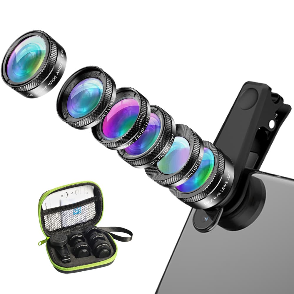 Mobile Phone Accessories fisheye wide angle macro telephoto polarized starlight six in one set universal external mobile phone lens