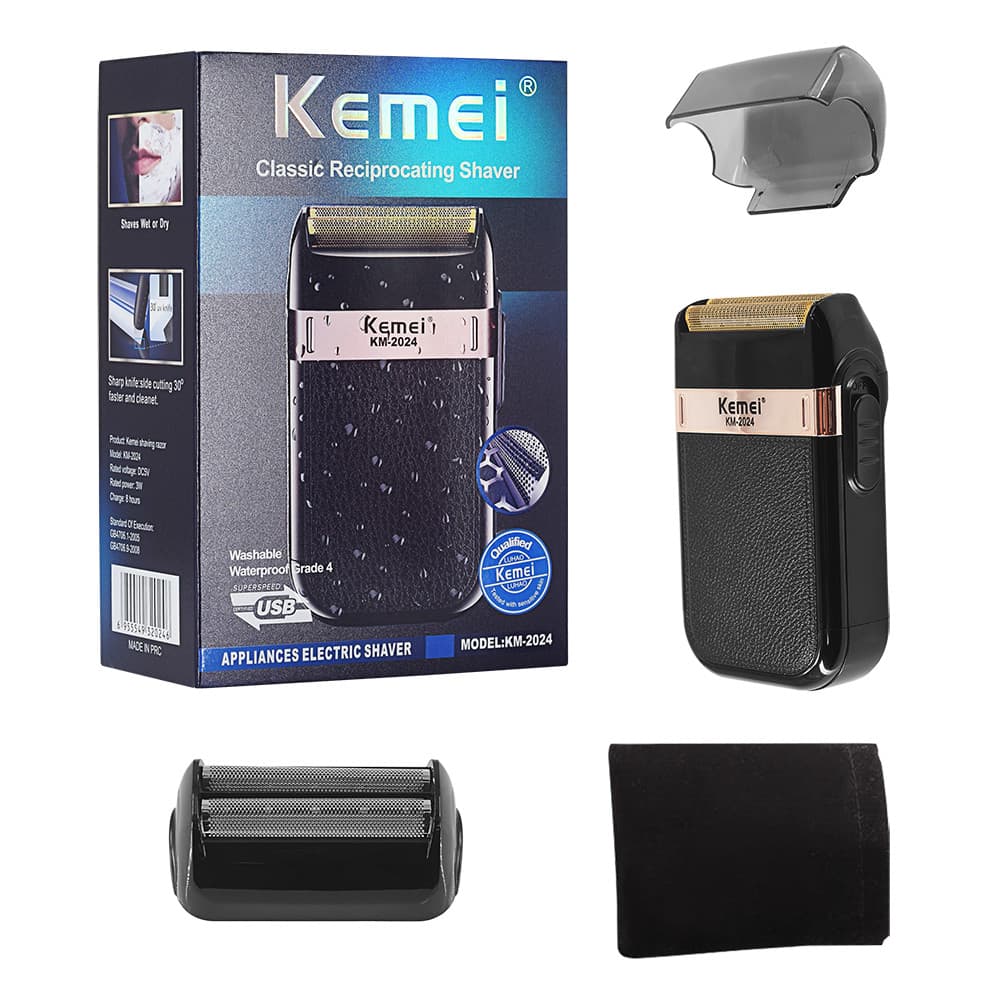 Kemei Electric Shaver Trimmer Rechargeable Mens Portable Shaver Razor KM-2024