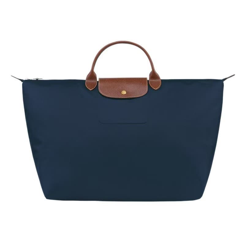 Sac cabas Long Champ français 70e anniversaire, modèle 2026, en nylon brodé, grand format, idéal pour les voyages.