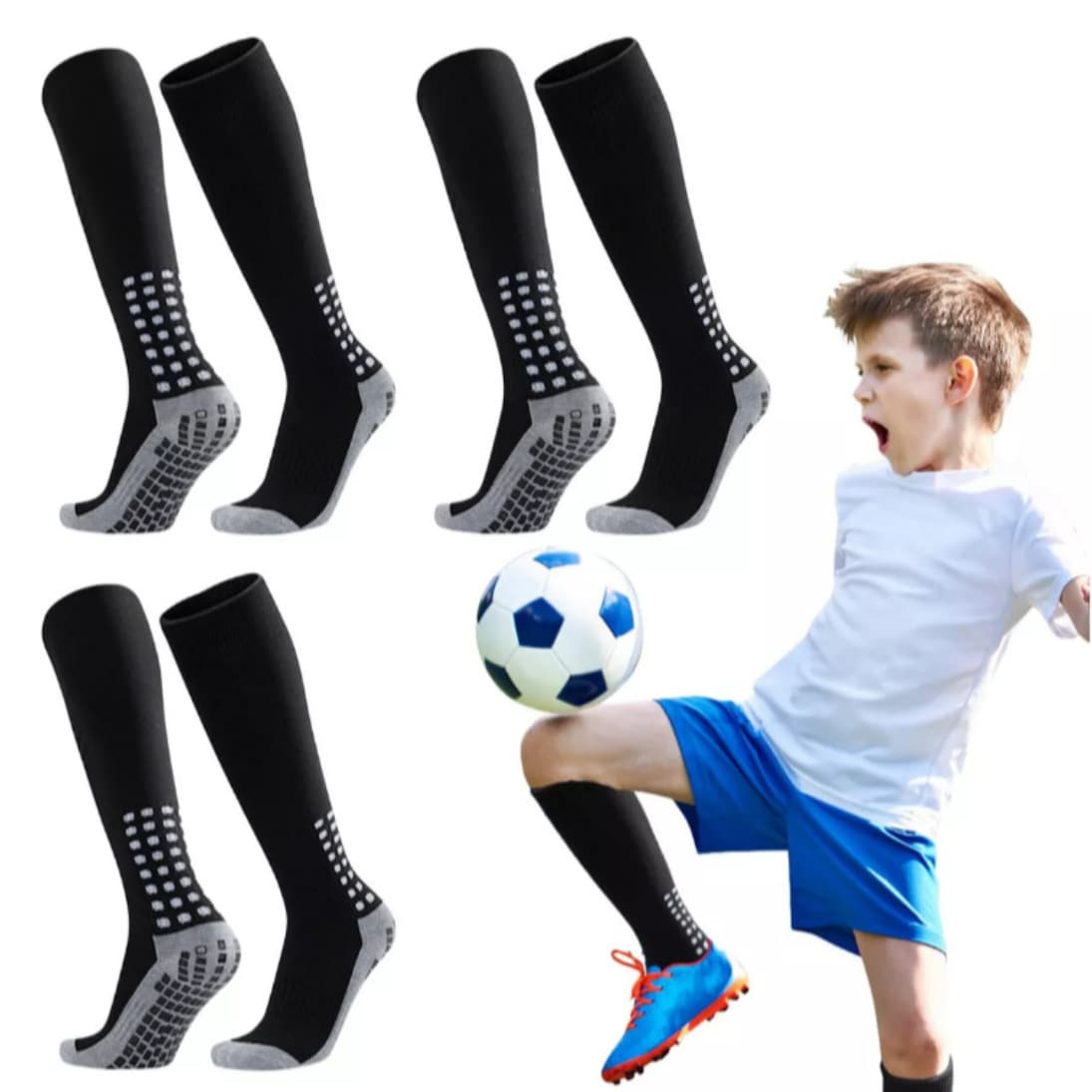 Long Thick Towel Bottom Children's Football Socks Sports Socks Long Tube Dotted Socks Youth Women's Training Socks