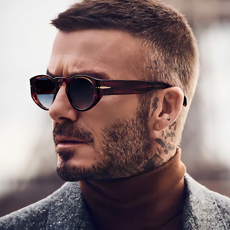 2023 New Fashionable Round Wide Leg Sun Men's Sunscreen Driving Sunglasses Cross Border European and American Fashion Sunglasses