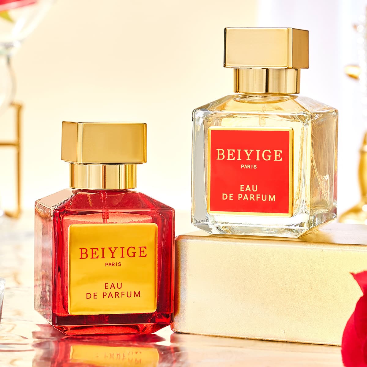 Women’s Perfumes Red Gold Women's Perfume Rose Ebony Agarwood Lasting Light Fragrance 70ml