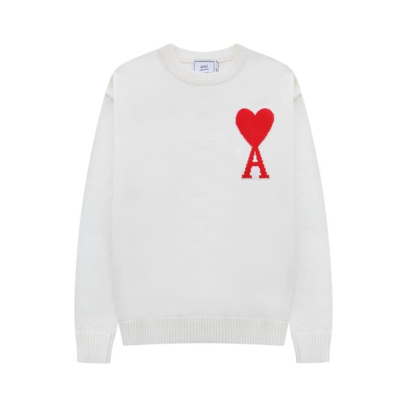 AMI Nouveau pull jacquard à col rond
