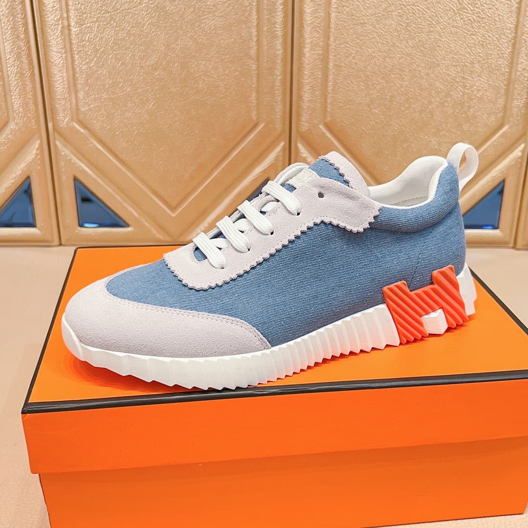 Chaussures de sport décontractées à lacets et bout rond en maille patchwork, baskets tendance et respirantes de marque H pour couple