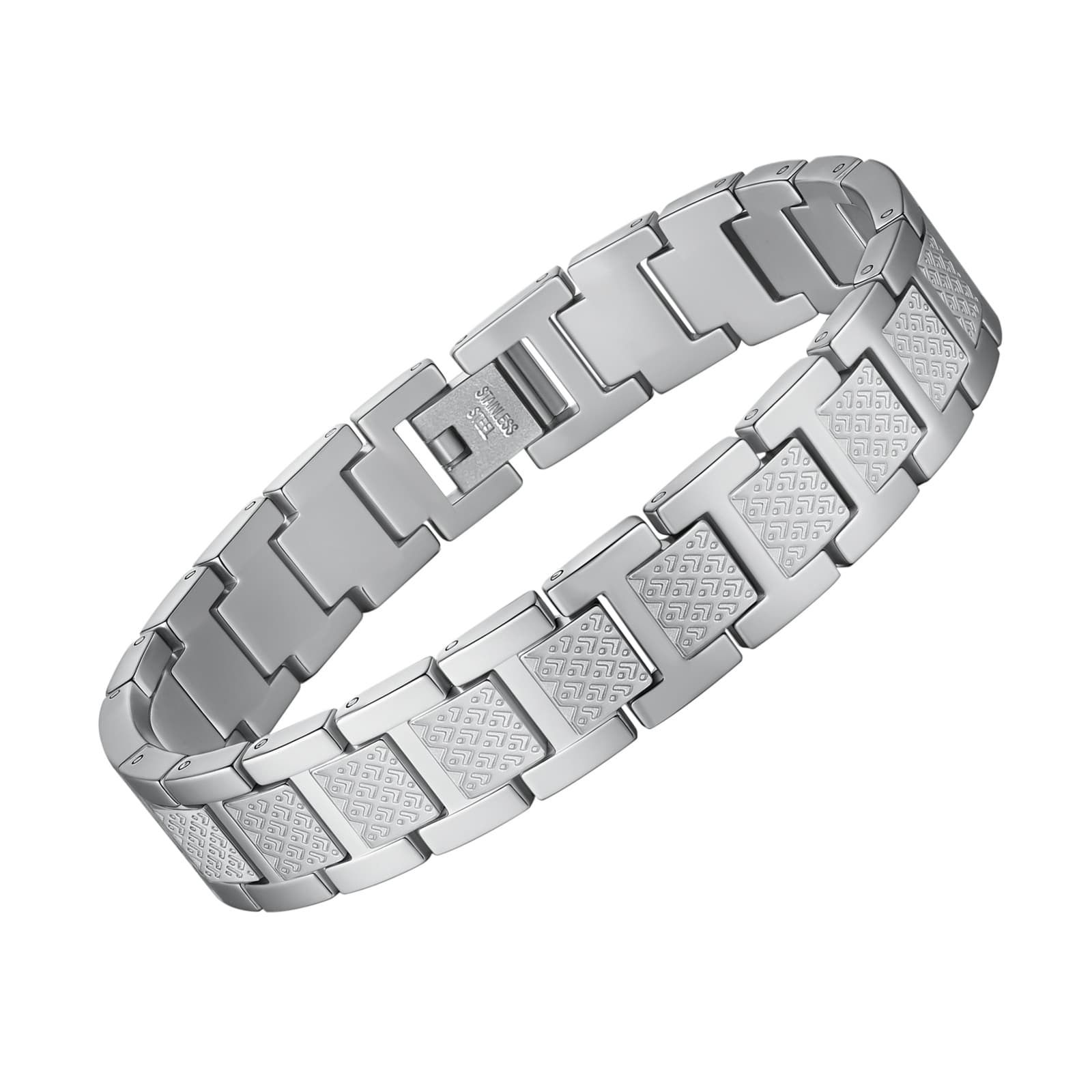 Charm Bracelets High End Crocodile Pattern Stainless Steel Bracelet Titanium Steel Bracelet Black