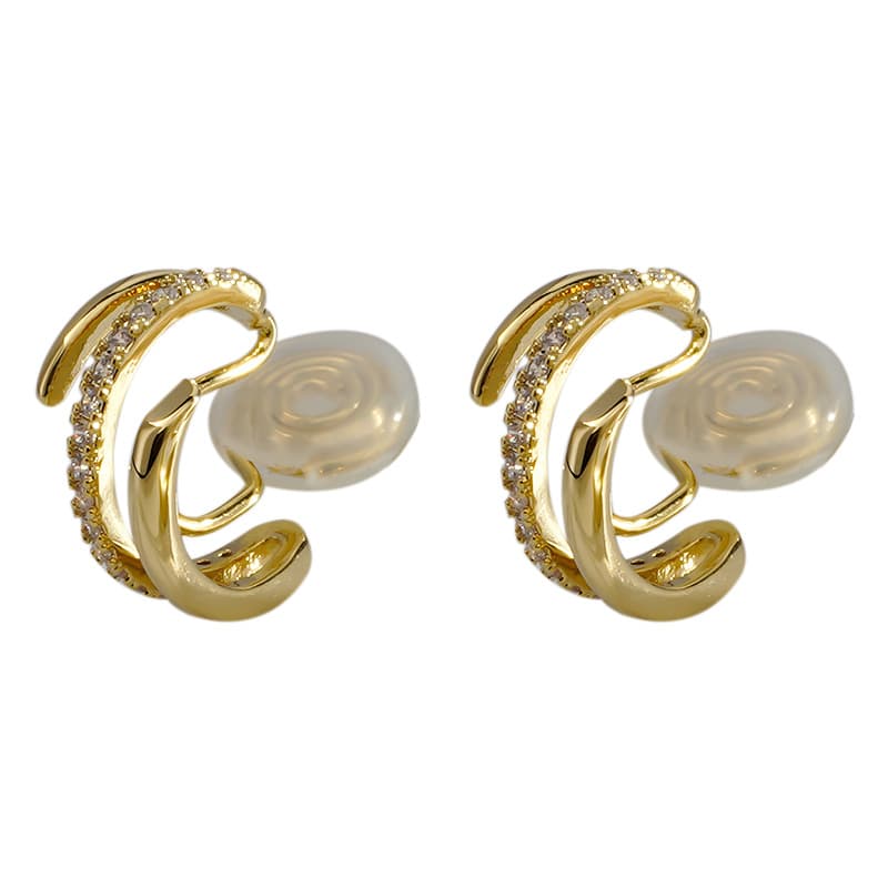 Women's Jewelry High End Hoop Ear Clips For Non Pierced Ears Mosquito Coils Earrings Simple And Compact Temperament Earrings Niche Design