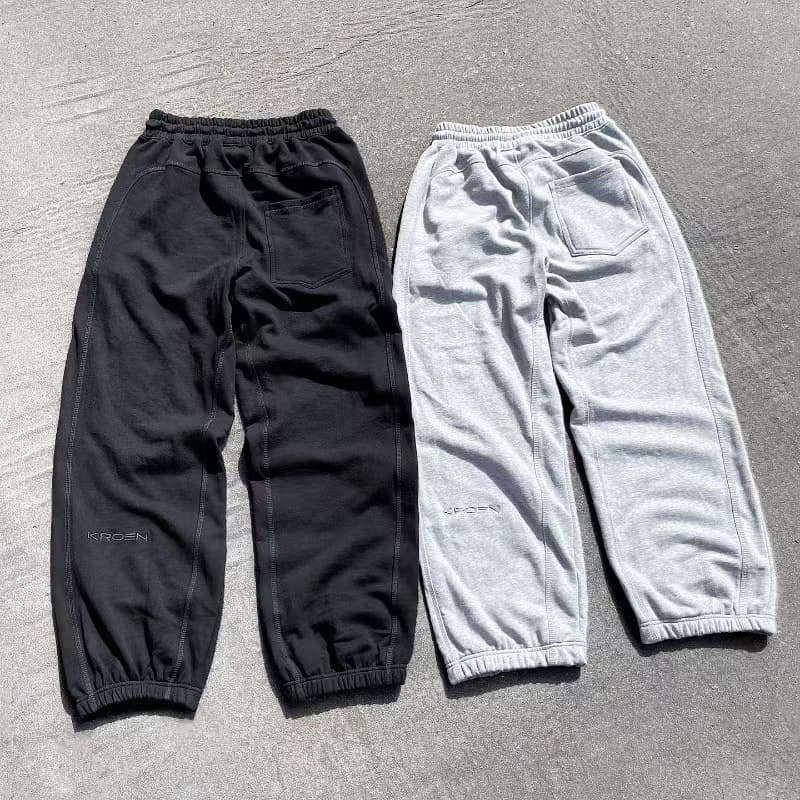 Men's Clothing Three Bar Embroidered National Trend Trousers Versatile Casual Style