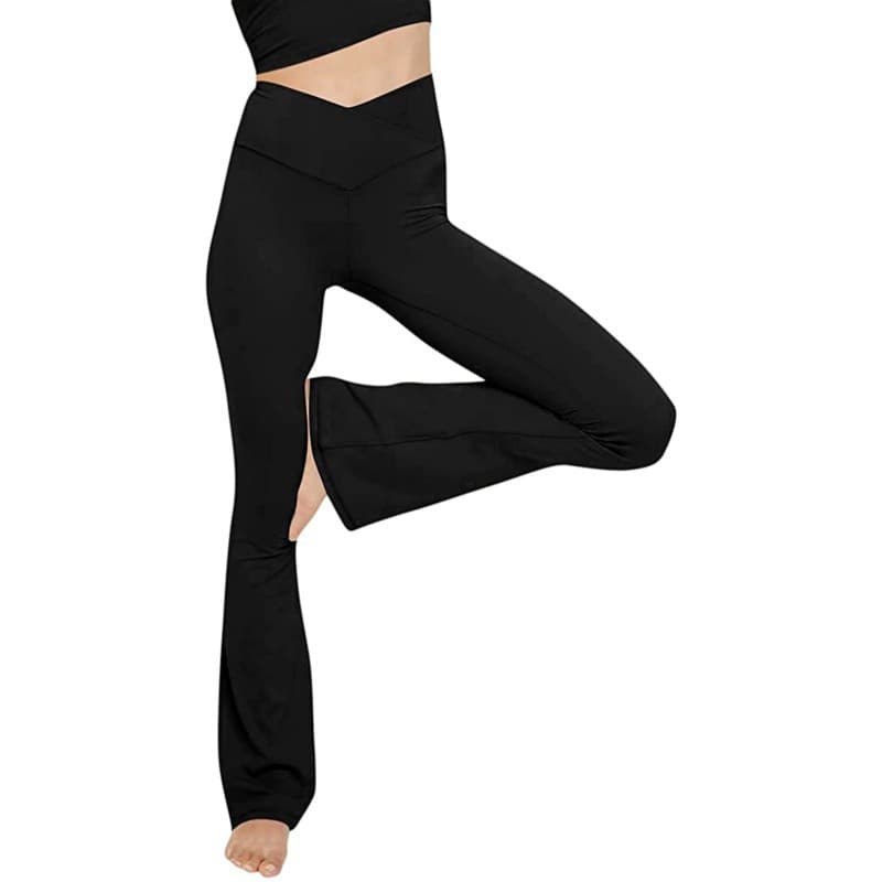 New Women's High Waist V-shaped Cross Leisure Sports Fitness Speaker Yoga Pants