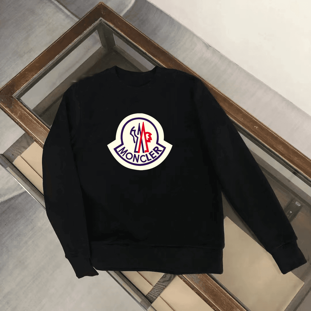 Sweat à capuche décontracté en laine imprimée à col rond pour homme, collection automne-hiver 2024