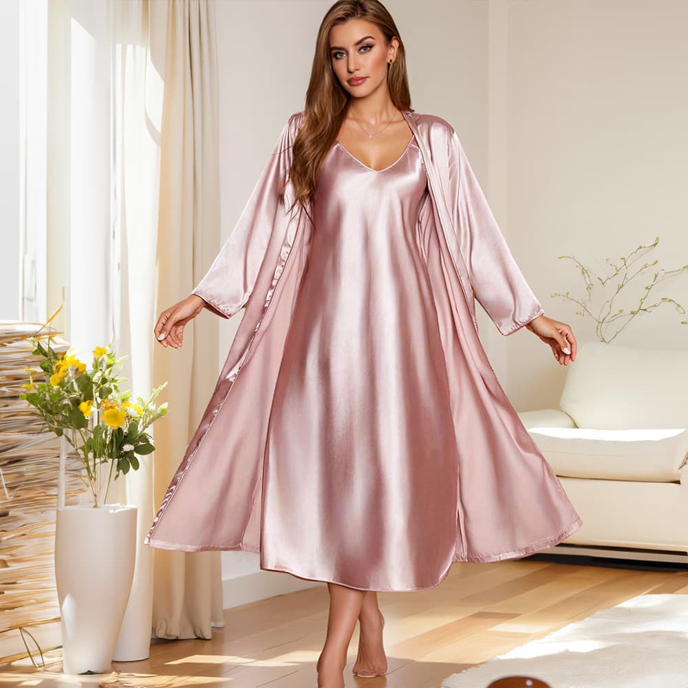 Underwear Women's Loose Robe Sling Nightdress Bathrobe Home Clothes Pajamas Fashion Nightgown Set