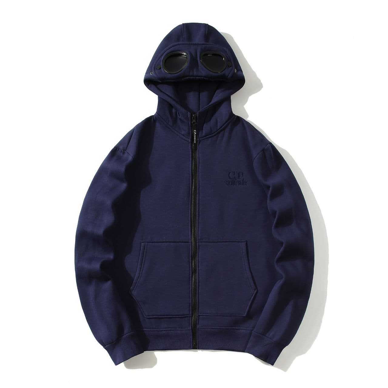 Sweat à capuche zippé pour homme, manches longues, CP Company, pull toutes saisons en polyester uni