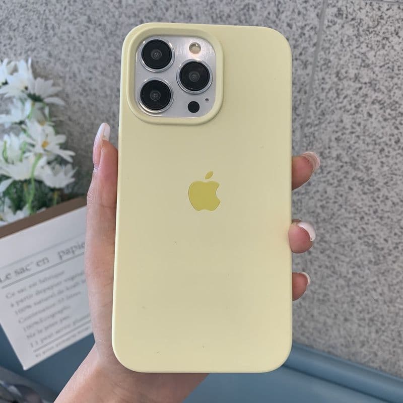 Coque de téléphone en silicone de haute qualité pour iPhone 15/14/12/11/13, coque anti-chute minimaliste tout compris