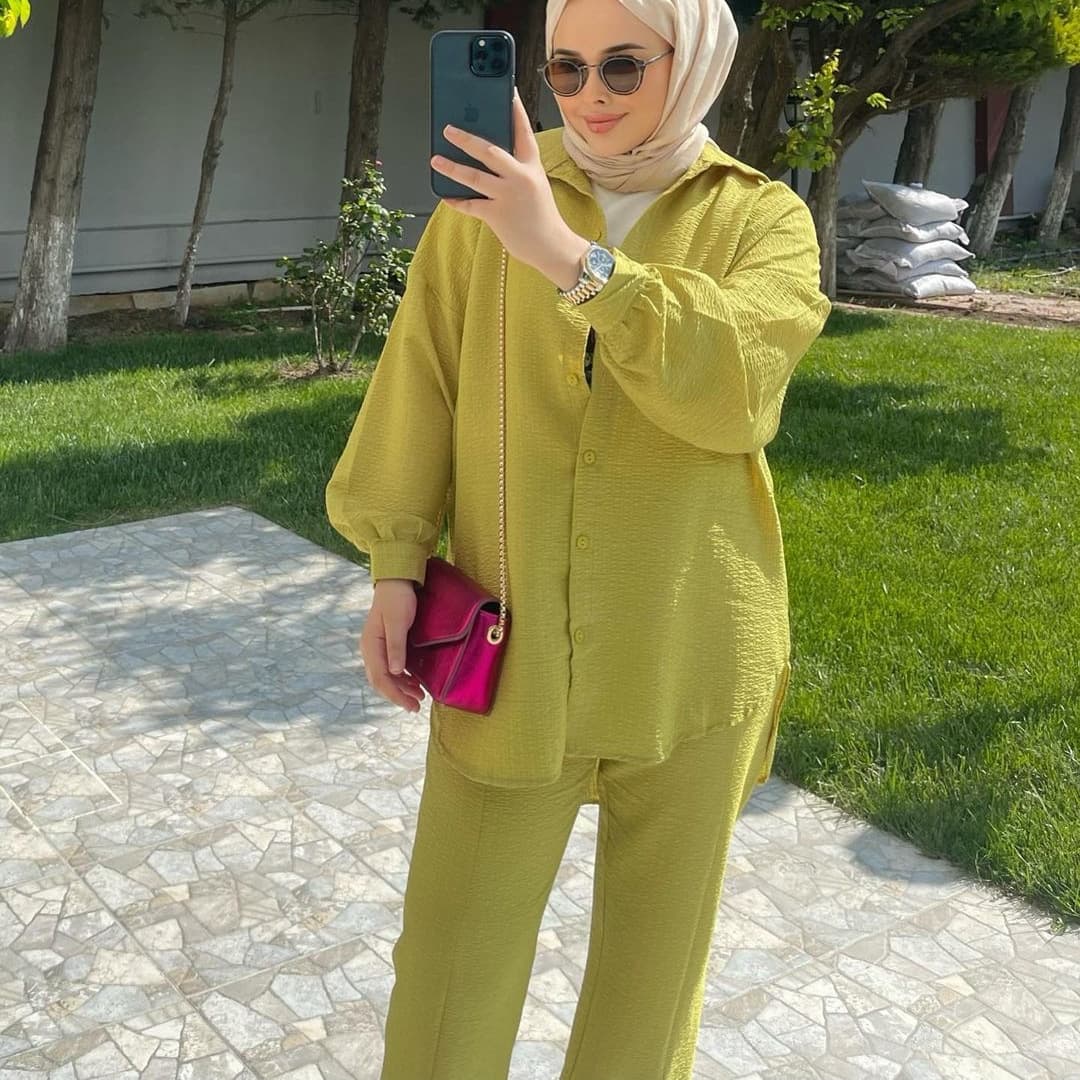 Women's Clothing Spring And Summer New Fashion Loose Wrinkled Cloth Long Sleeved Shirt Trousers Suit