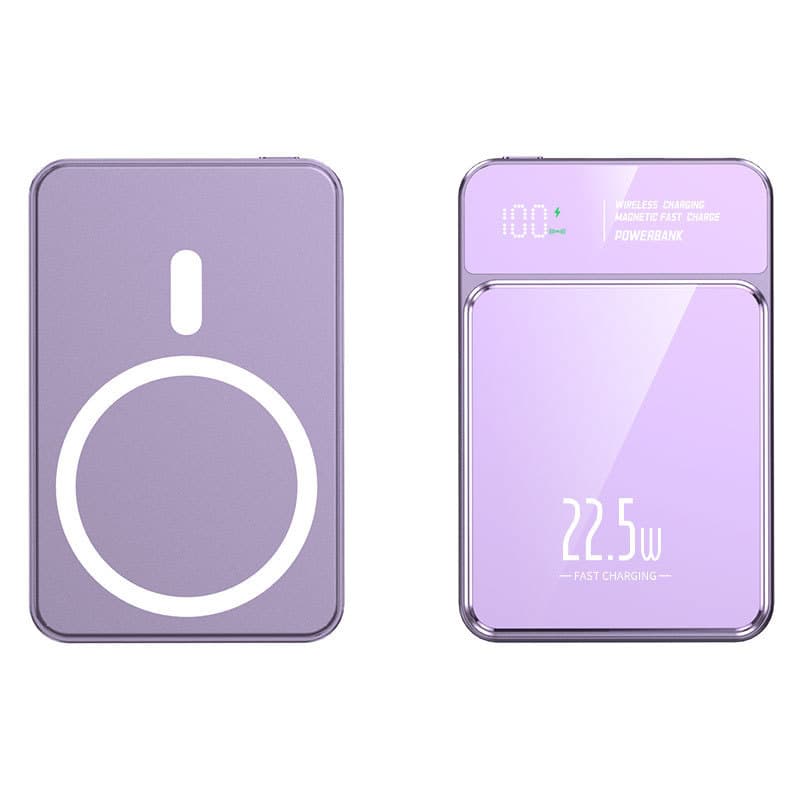 Batterie externe magnétique sans fil à charge rapide, ultra fine, portable, 20 000 mAh