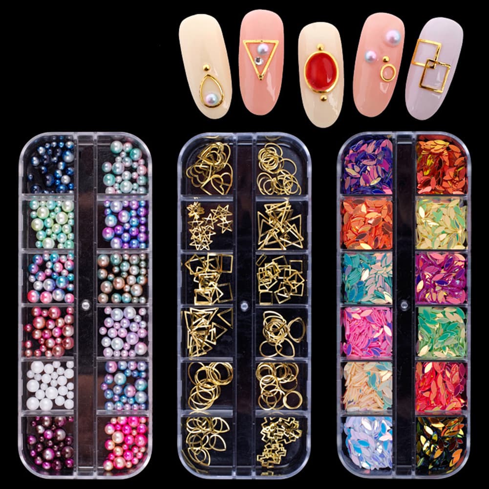 Gwong Multi Pattern Nail Art Rivet Sticker Women Fingernail Manicure DIY Decal Decor
