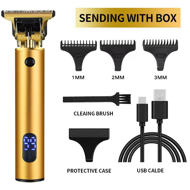 Professional Hair Clipper With Digital Display, USB Rechargeable, Cordless Hair Trimmer For Men & Women, Stainless Steel Blade, Quiet Motor