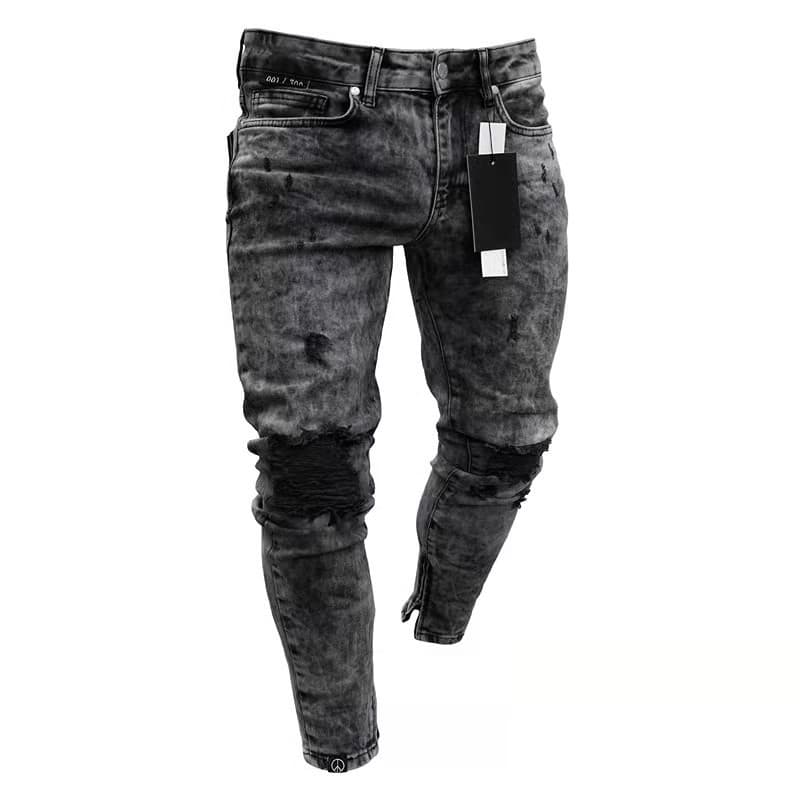 Men's Clothing exclusive men's ripped jeans stretch denim pants men's new style