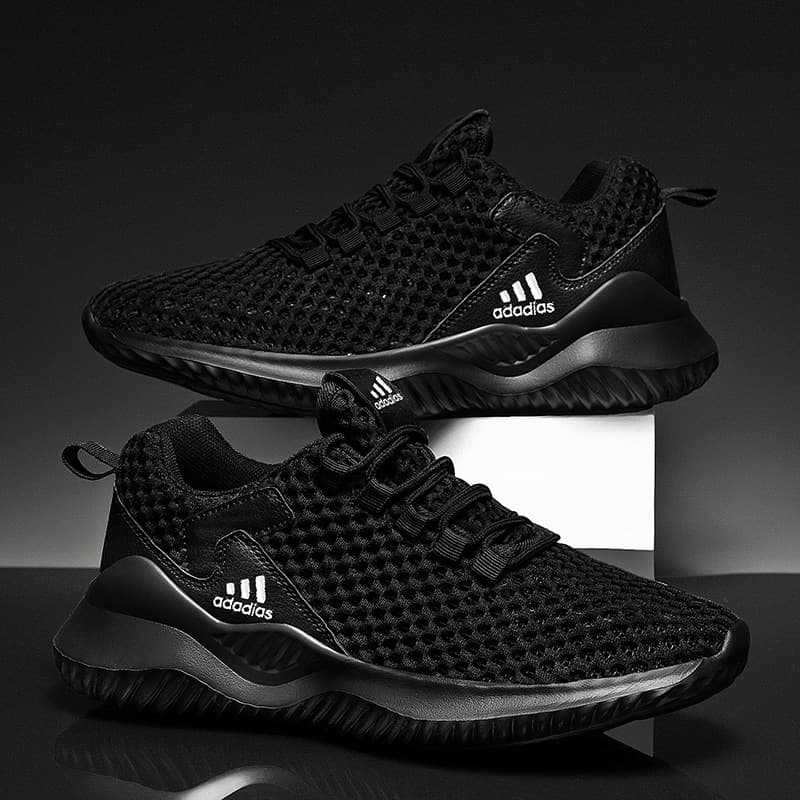 2023 chaussures pour hommes creux transfrontaliers été respirant maille baskets léger déodorant fond souple grande taille chaussures de course