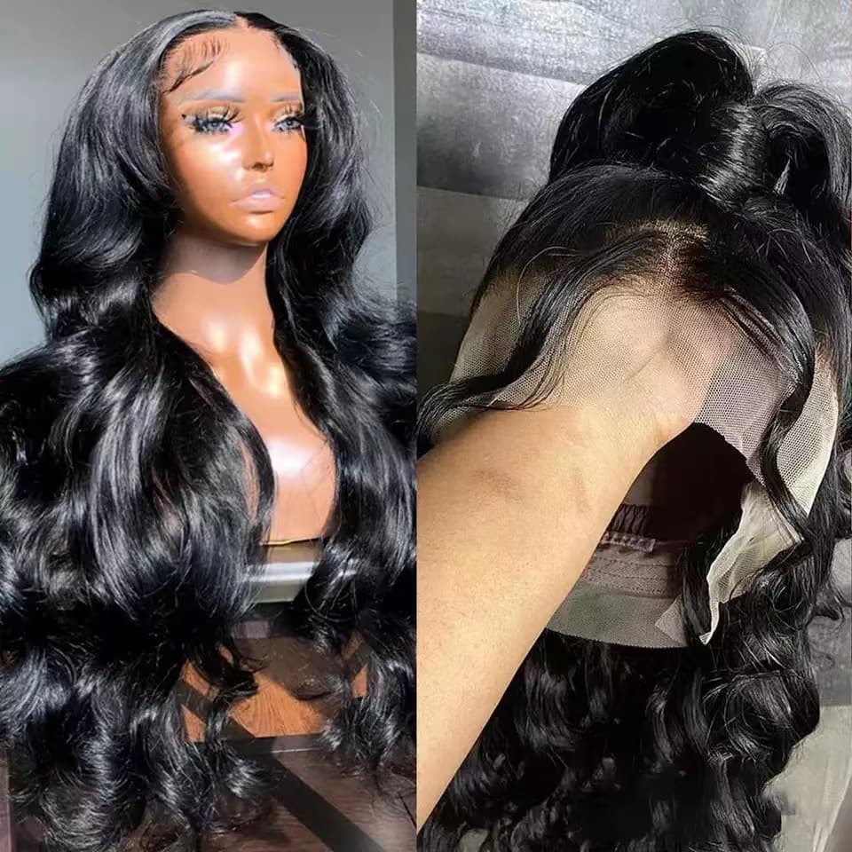 Perruque Lace Front, cheveux longs bouclés, style africain, nouveauté, grosses ondulations, 13*4
