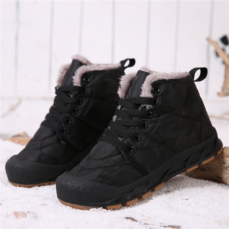 Winter Children's Cotton Shoes Waterproof Plus Velvet Thick Snow Boots Medium And Large Children's Cold Proof High Top Sports Shoes