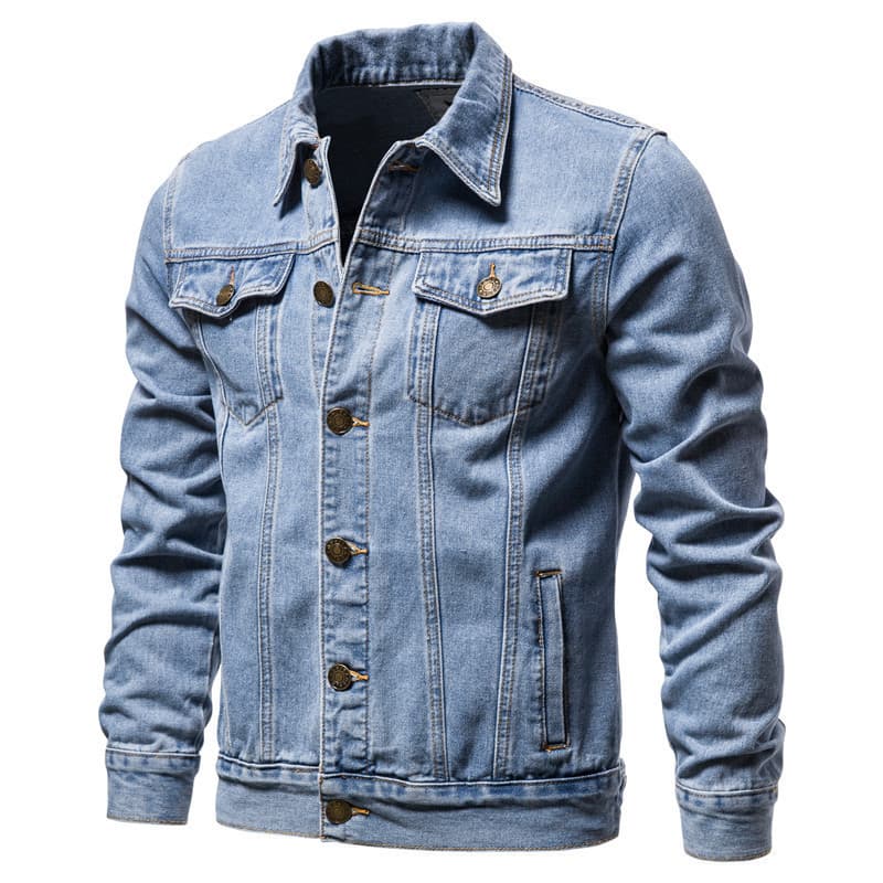 Men's Clothing Denim Jacket Japanese Casual Youth Popular Workwear Denim Jacket