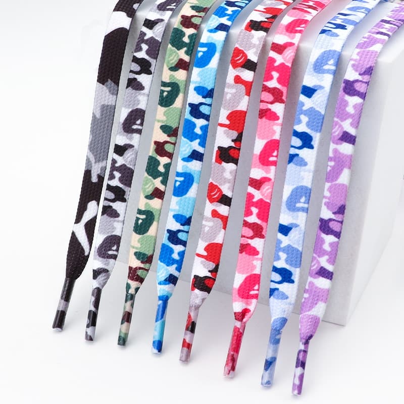Trend Creative Shoelace Cloud Camouflage Shoelaces Sneakers Width 0.8CM 120/140/160CM Flat Shoe Laces For & Woman Man