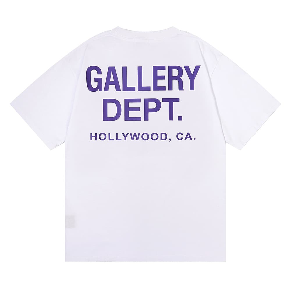 T-shirt à manches courtes pour homme, marque de mode GALLERY, classique, lettre, couleur unie