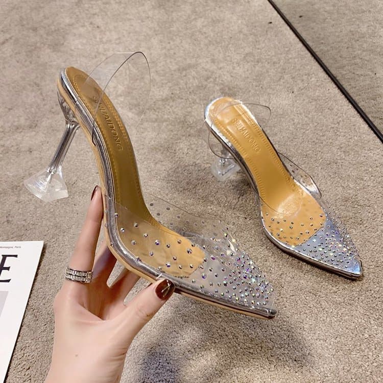 Women's Shoes new high heels summer Korean version ladies European and American crystal heels stiletto sandals for women