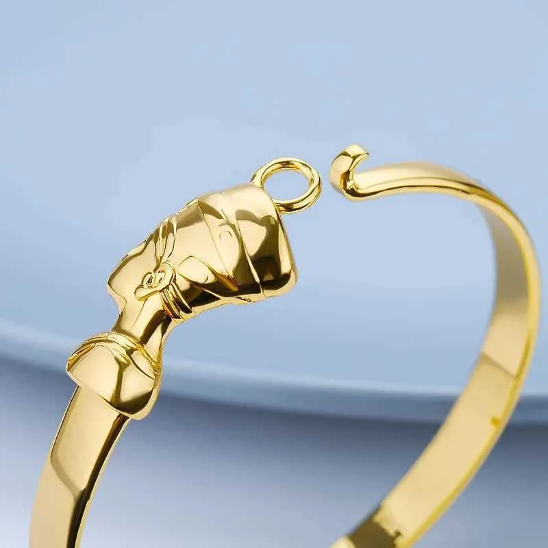 Charm African Jewelry Egyptian Queen Nefertiti Bracelets For WomenCuff Bracelet Stainless Steel Vintage Adjustable
