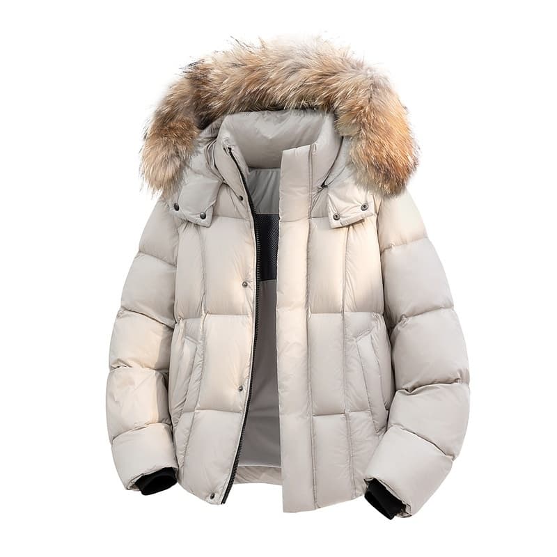 Nordmann Source Factory Winter New Fur Collar Hat Down Jacket Detachable Fashion Large Size Thickened Elegant Coat Trendy
