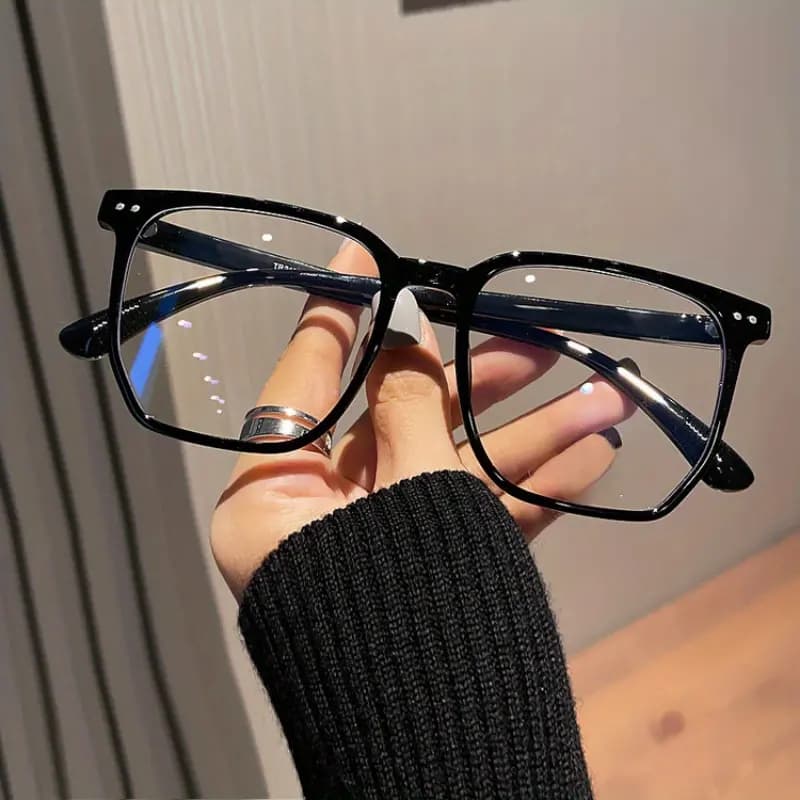 Blue Light Blocking Large Square Glasses Fashionable For Men And Women Clear Lens Glasses 1pc