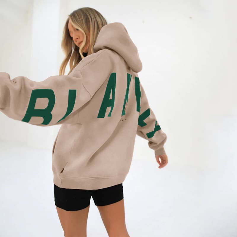 Sweat à capuche ample à manches longues pour femmes
