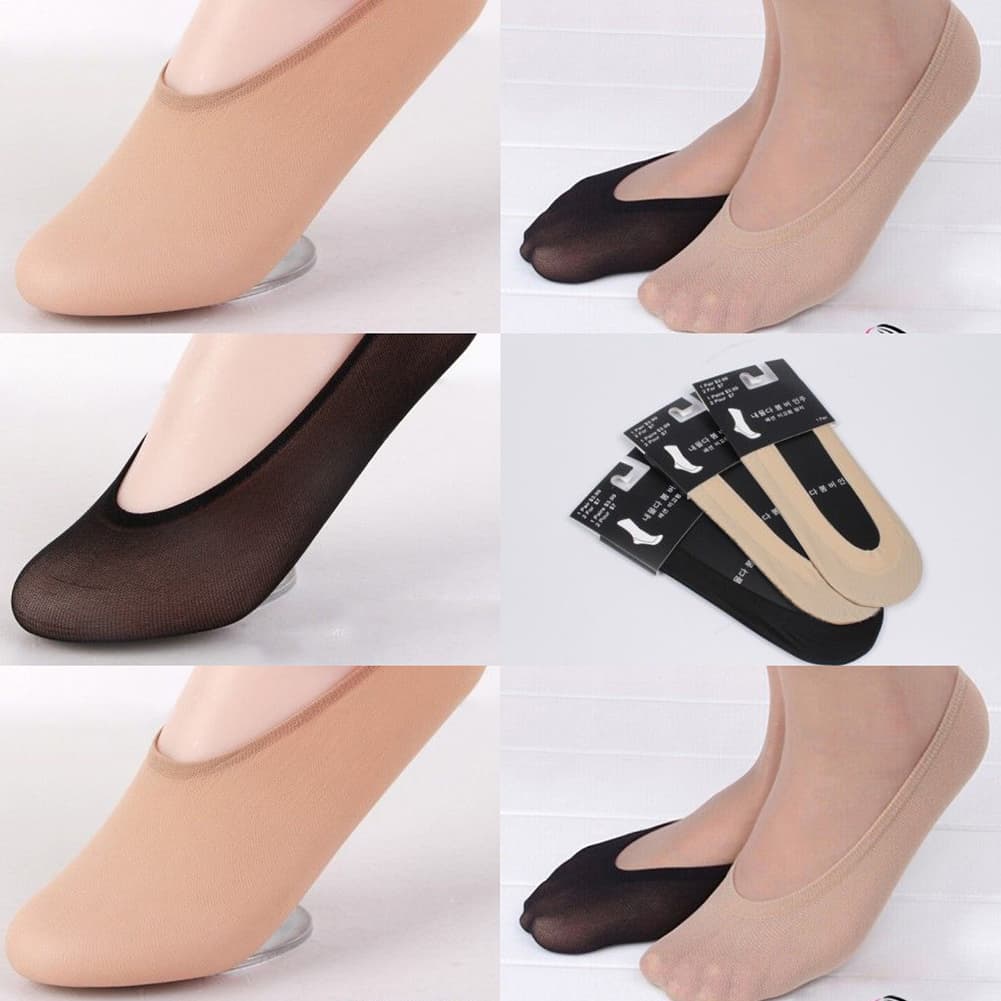 Zhuoxinder Silky Breathable Silicone Anti-Slip Low Cut Invisible Summer Women Secret Socks-1