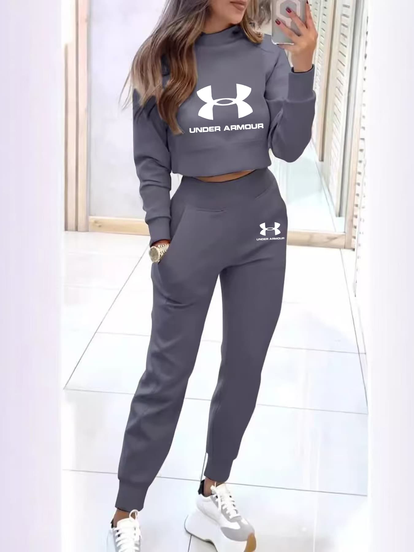 Ensemble pull-over imprimé sport tendance pour femme, best-seller printemps-automne