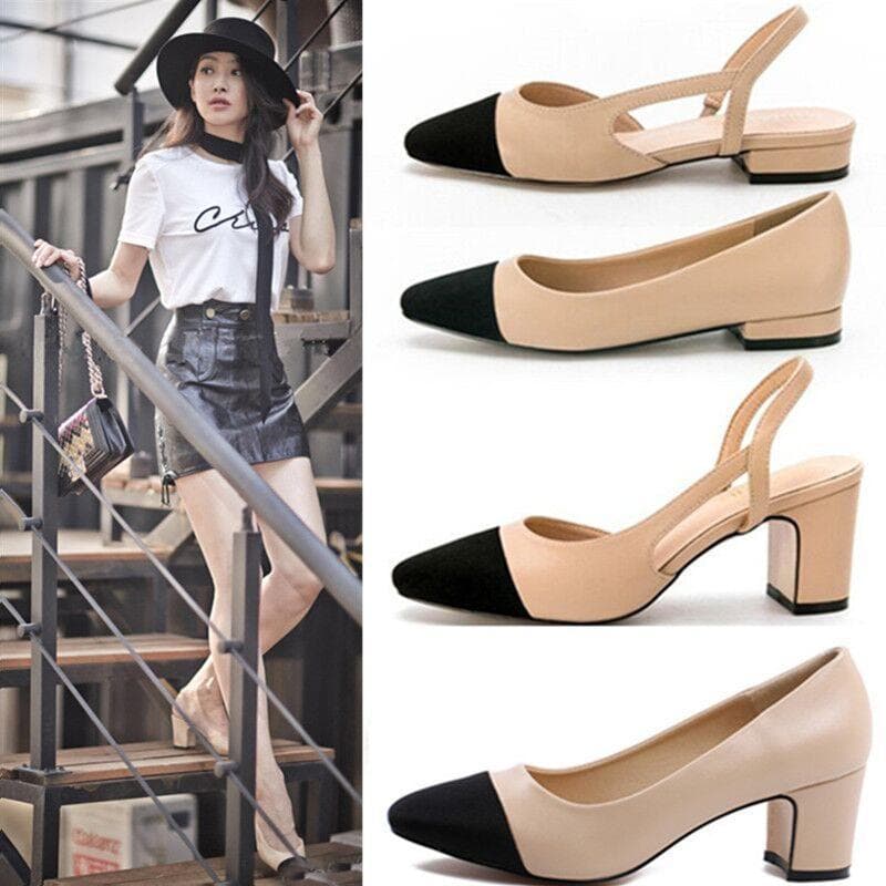 Baotou sandals women's thick heel hundred match fairy with students flat simple small fragrant high heels