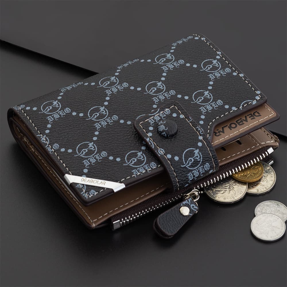 Purse Wallet Clutch Bag Fashion Multi-functional Men's Short Wallet Fashion Presbyopia Multi-card Wallet