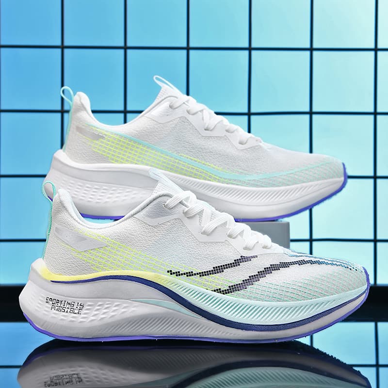 Men's And Women's 2024 New Breathable Shock-absorbing Sports Carbon Plate Racing Student Running Shoes