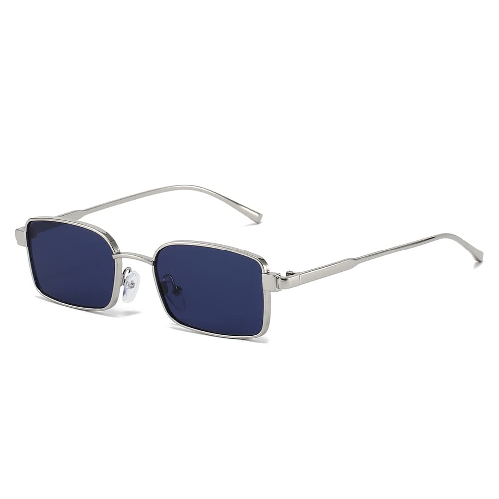 Unisex Metal Square Frame Sunglasses Fashion Trendy Versatile Simple Design For Men's Glasses