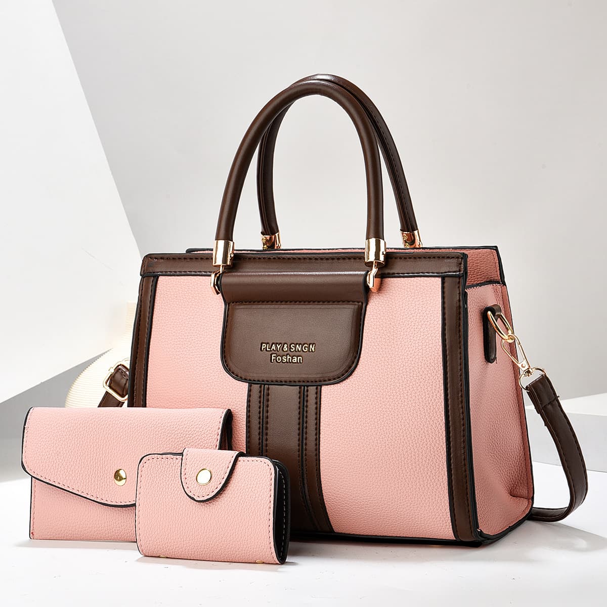 Women's Handbag Large Capacity Portable Three-piece Fashion Single Shoulder Crossbody Mom Bag Exquisite Fashion
