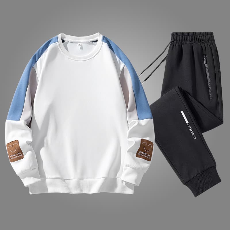 Men's Clothing Spring and Autumn Suit Sweatshirt Men's Cotton New Round Neck Loose Large Size Fat Bottoming Shirt Trendy Top Jacket
